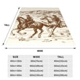 thumbnail image 3 of Balery Western Desert Cowboys1 Manta de Felpa Suave y Acogedora – Cobija de Franela Aterciopelada para Cama, Lavable y Cálida para Sofá, Mascotas, Transpirable-60"x50", 3 of 7