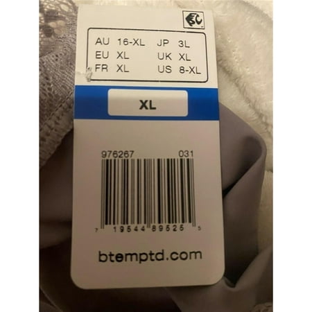 b.tempt d by Wacoal Women s B.Bare Thong Panty  Minimal Gray  X-Large