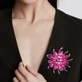thumbnail image 2 of Sparkling Crystal Flower Brooch Pins for Women Dainty Rhinestone Flower Shape Brooch Pin Suit Scarf Hats Decoration Wedding Jewelry, 2 of 8