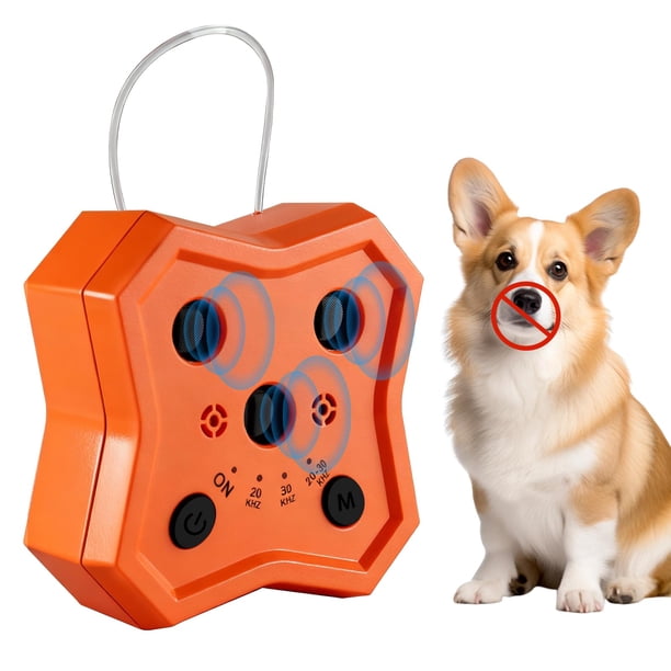 Dispositivo antiladridos Bsemax ultrasónico para perros, color naranja