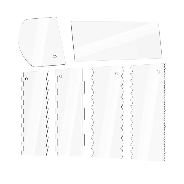 6 piezas de acrílico para tartas Sunnimix Raspador de pastel