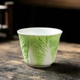 thumbnail image 5 of YOHAVEN Ceramic Cabbage Cups, High-End Green Tea Bowls, Luxury China Tea Set, Elegant Large Capacity Mugs for Coffee, Tea & Gift Giving, Stylish Kitchen & Dining Accessories, 5 of 8