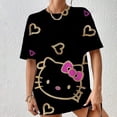 thumbnail image 4 of Camiseta de verano con estampado 3D de Hello Kitty para mujer, remera Harajuku de gran tamaño para niña, ropa nueva de manga corta con cuello redondo, 4 of 5