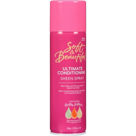 Soft & Beautiful Ultimate Conditioning Sheen Spray 11.25 oz. Aerosol (Best Oil Sheen For Natural Hair)