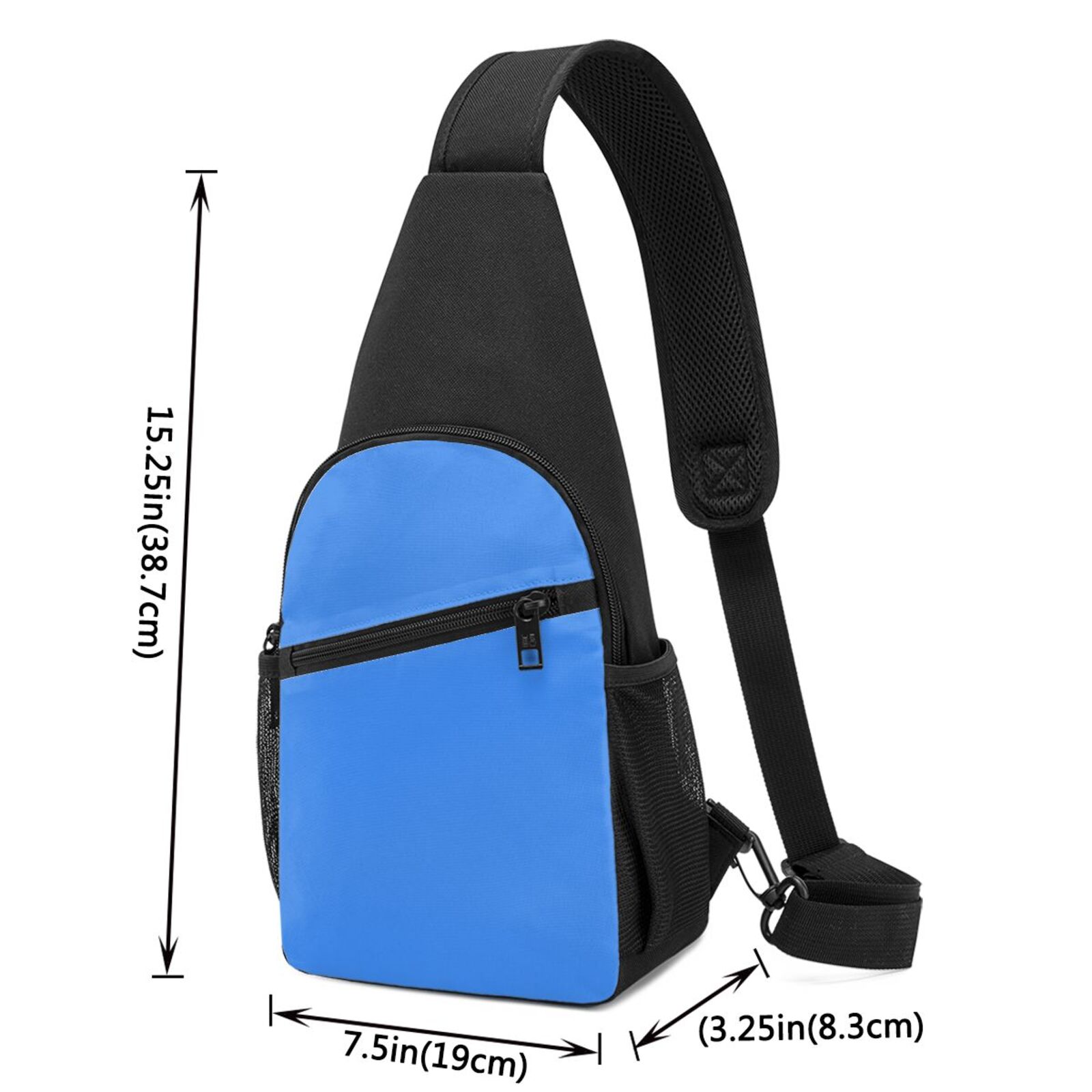 Xecao's Dodgerblue Print Sling Bag: A Versatile Chest, Shoulder, and Crossbody Backpack for Casual Days Out, Perfect for Both Men and Women