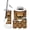 Color 3, variant on Rustic Bathroom Accessory Set 6 Piece Farmhouse Cabin Wild Deer Antler Wooden Vintage Trash can, Toothbrush Holder, Toothbrush Cup, Soap Dispenser, Soap Dish, Toilet Brush Holder