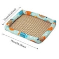 thumbnail image 2 of Natural Pet Mat Cloth Summer Linen Rattan Woven Breathable Square Washable Bed with Edge Dogs Cats Cooling Mat, 2 of 3