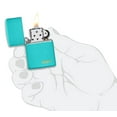thumbnail image 5 of Zippo Flat Turquoise Zippo Logo Pocket Lighter, 5 of 6