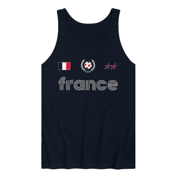 Instant Message - France Soccer Jersey - Men's Sleeveless Graphic Tank
