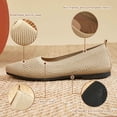thumbnail image 6 of Flats for Women,Womens Flats,Women's Flats,Womens Dress Shoes,Summer Shoes for Women,Womens Flat Shoes Classic Pointed Toe Flats Knitted Dress Shoes Soft Flats for Woman Comfortable Dressy,Beige,5.5, 6 of 9