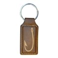 thumbnail image 4 of Keychain - Rectangle - Fish Hook - Leather, 4 of 4