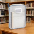 thumbnail image 5 of Large Capacity A4 Size Homework Storage Bag, Thick Multi Layer Transparent Document Bag, Subject Classification Organizer, Test Paper Storage Pocket for Classroom Supplies, 12*9*1in, Blue, 5 of 6