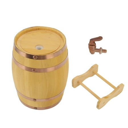 DEWIN Barril de vino de pino, barril de madera de 750 ml para almacenar whisky, vino, licores, cerveza, licor