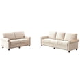 thumbnail image 3 of Beige 2+3 Seat Fabric Sofa with High - Density Elastic Sponges and Storage, 3 of 6