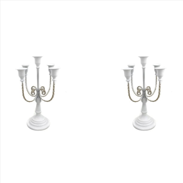 2X Candelabro de 5 Candelabro Candelabro Vintage DecoracióN de Fiesta de Boda DecoracióN de Mesa Vintage,