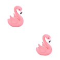 thumbnail image 4 of Bewildely Flamingo Decor Rosa Plástico Ligero Alta Impermeable Aplicación exquisita Chic Amplia aplicación Decoraciones para pasteles Tipo 2 2piezas, 4 of 6