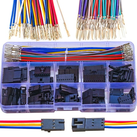 Keszoox Dupont Locking 2.54mm Cable Connector Kit 22AWG Premium Pre-Crimped Cables