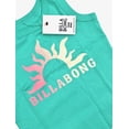thumbnail image 2 of Billabong Women's Sun Lover Distressed Graphic Print Cropped Tank Top Tee T-Shirt (Small, Tropical Green), 2 of 5