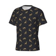thumbnail image 5 of Vsdgher Christmas Deers Print Men's Dry Fit Mesh Athletic Shirts Moisture Wicking Tennis T-Shirt Tops, 5 of 9