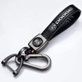 thumbnail image 1 of Leather Keychain Hook Key Pendant With Car Brand Logo Spring Buckle & Ring Compatible With Main Car Brand New, 1 of 3