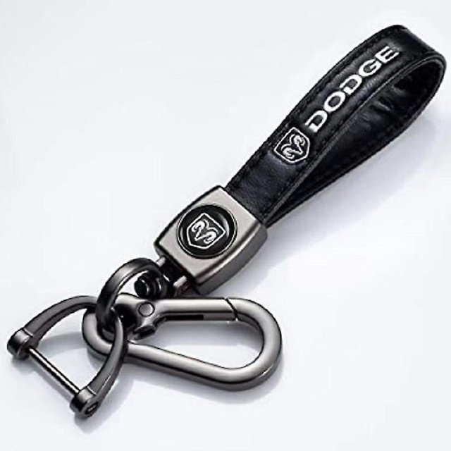 Leather Keychain Hook Key Pendant With Car Brand Logo Spring Buckle & Ring Compatible With Main Car Brand New