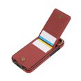 thumbnail image 3 of Wallet Back Case for iPhone 13 with Wrist Strap, Stylish Magnetic Card Holder Finger Ring Kickstand PU Leather Lanyard Shockproof Slim Phone Case Cover for iPhone 13, Red, 3 of 7
