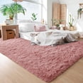 thumbnail image 2 of Nefoso Shag Area Rug, 9ft x 12ft Soft Fluffy Area Rugs for Living Room Bedroom Decor Carpet, Blush Pink/Dusty Rose, 2 of 10