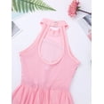 thumbnail image 4 of YONGHS Kids Girls Sequins Lyrical Contemporary Dance Dress Gymnastic Skirted Leotard Pink 14, 4 of 6
