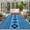 Blue, variant on Brown Boho Round Living Room Rugs 7 ft, Moroccan Geometric Striped Folk Modern Farm Umber Washable Area Rug with Non-Slip Sturdy Edge Binding Round Carpet for Kitchen Office Bedroom