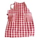 thumbnail image 3 of Delantal de chef con pechera, delantal de cocina para el hogar, para mujeres, hombres, para picnic, pintura, corte de pelo Rojo, 3 of 8