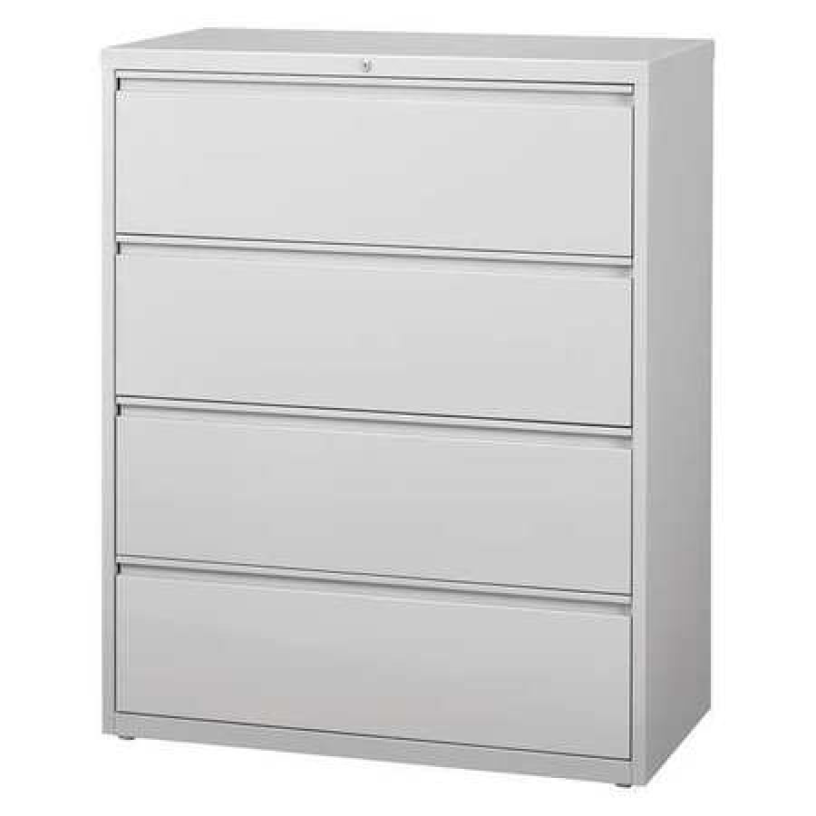 Gray Lorell 4-Drawer Lateral File 42 by 18-5/8 by 52-1/2-Inch 