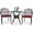 Red, variant on VIVIJASON 3-Piece Patio Furniture Dining Set, All-Weather Cast Aluminum Outdoor Bistro Set, Include 2 Chairs and 31" Round Table w/Umbrella Hole for Balcony, Lawn, Garden, Backyard