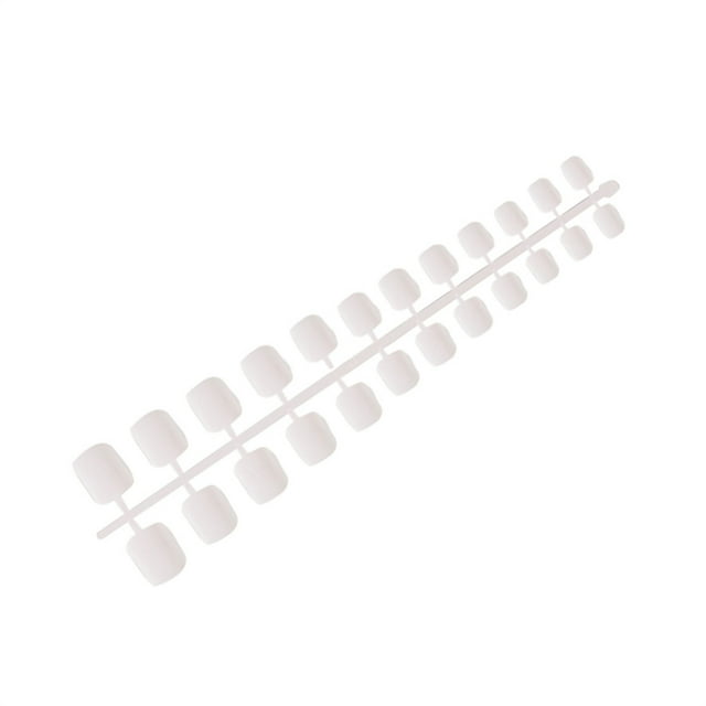 Vogacara 24 piezas de uñas postizas de ataúd esmerilado DIY exquisito estilo francés novela agraciada personalidad uñas acrílicas para amantes de la Juegos de manicura 16blanco Vogacara CE011411-16