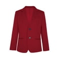 thumbnail image 1 of RUNQHUI Garçon Blazer Formel à Manches Longues, Revers Cranté, Veste de Complet à Simple Boutonnage pour Enfants Bourgogne 14, 1 of 6