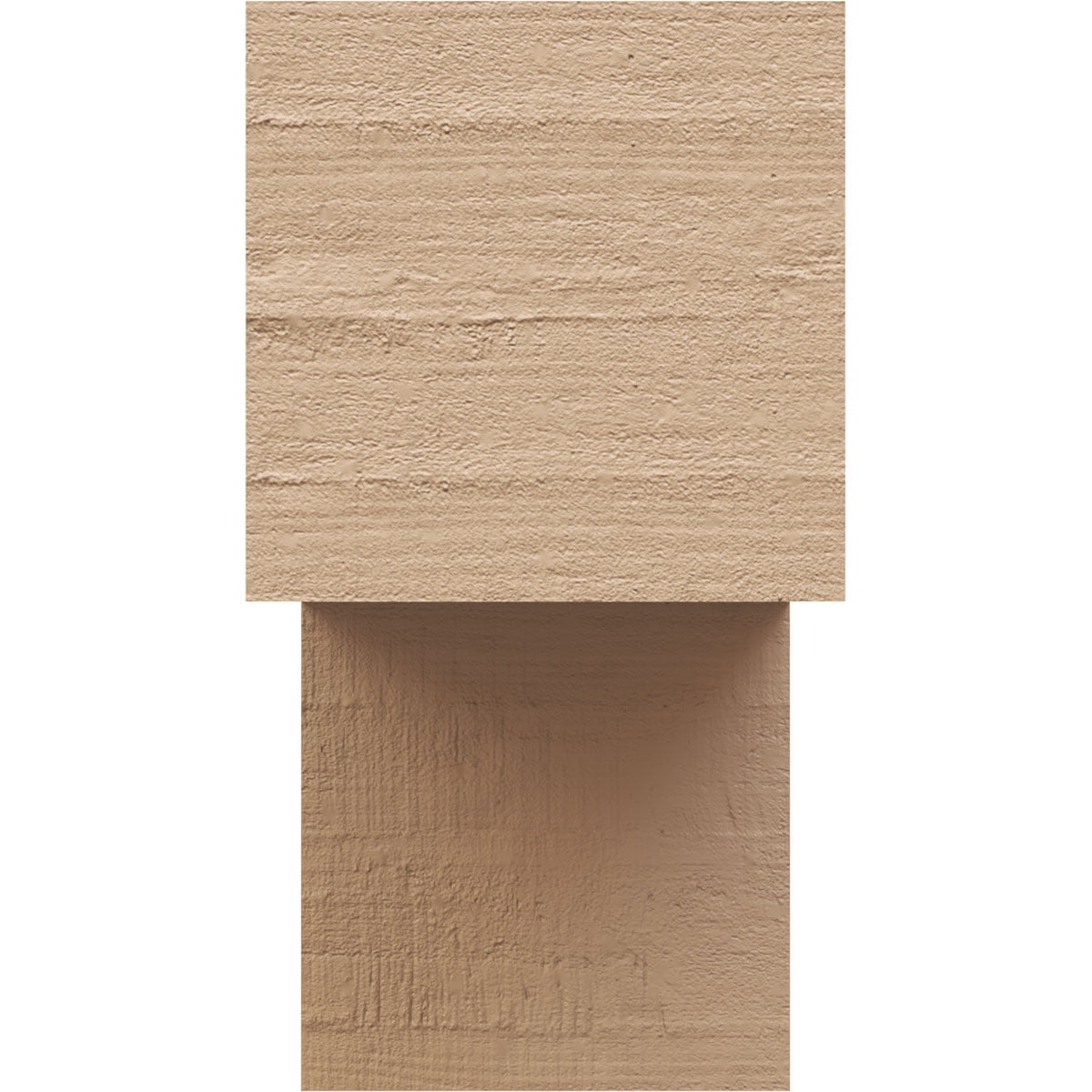 3"W x 6"D x 6"H Classic Chapel Hill Rough Cedar Woodgrain TimberThane Corbel, Primed Tan