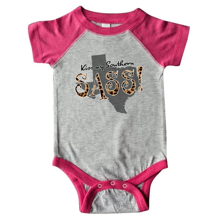 

Inktastic Texas Kiss my Southern Sass! in Leopard Print Gift Baby Girl Bodysuit
