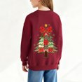 thumbnail image 7 of NAISIBABY Girls Christmas Sweatshirt (2-12T), Long Sleeve Crewneck Fleece Lined Kids Fashion Festival Tops Wine 6T, 7 of 7