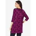 thumbnail image 2 of Roaman's Women's Plus Size Cotton Ultimate Boatneck Tunic With Side Slits, 2 of 5