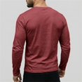 thumbnail image 6 of Men's Crew Neck Long Sleeve T-Shirt, Soft Stretch Casual Pullover Tee, Basic All Season Layering Essential for Fall Winter, Streetwear and Daily Wear Wine M, 6 of 9
