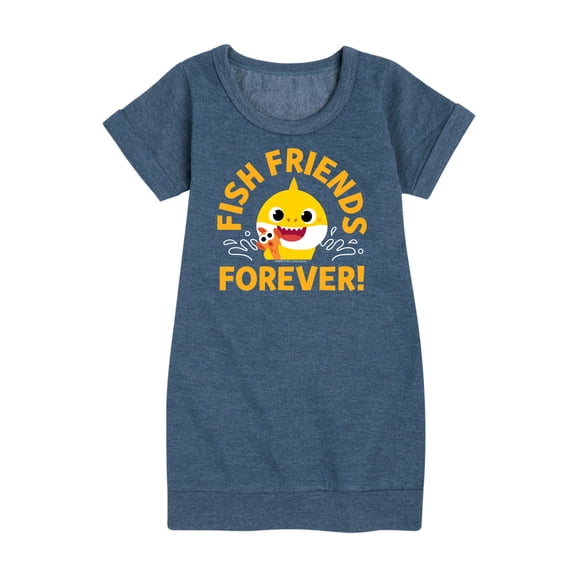Baby Shark - Fish Friends Forever - Toddler And Youth Girls Fleece Dress