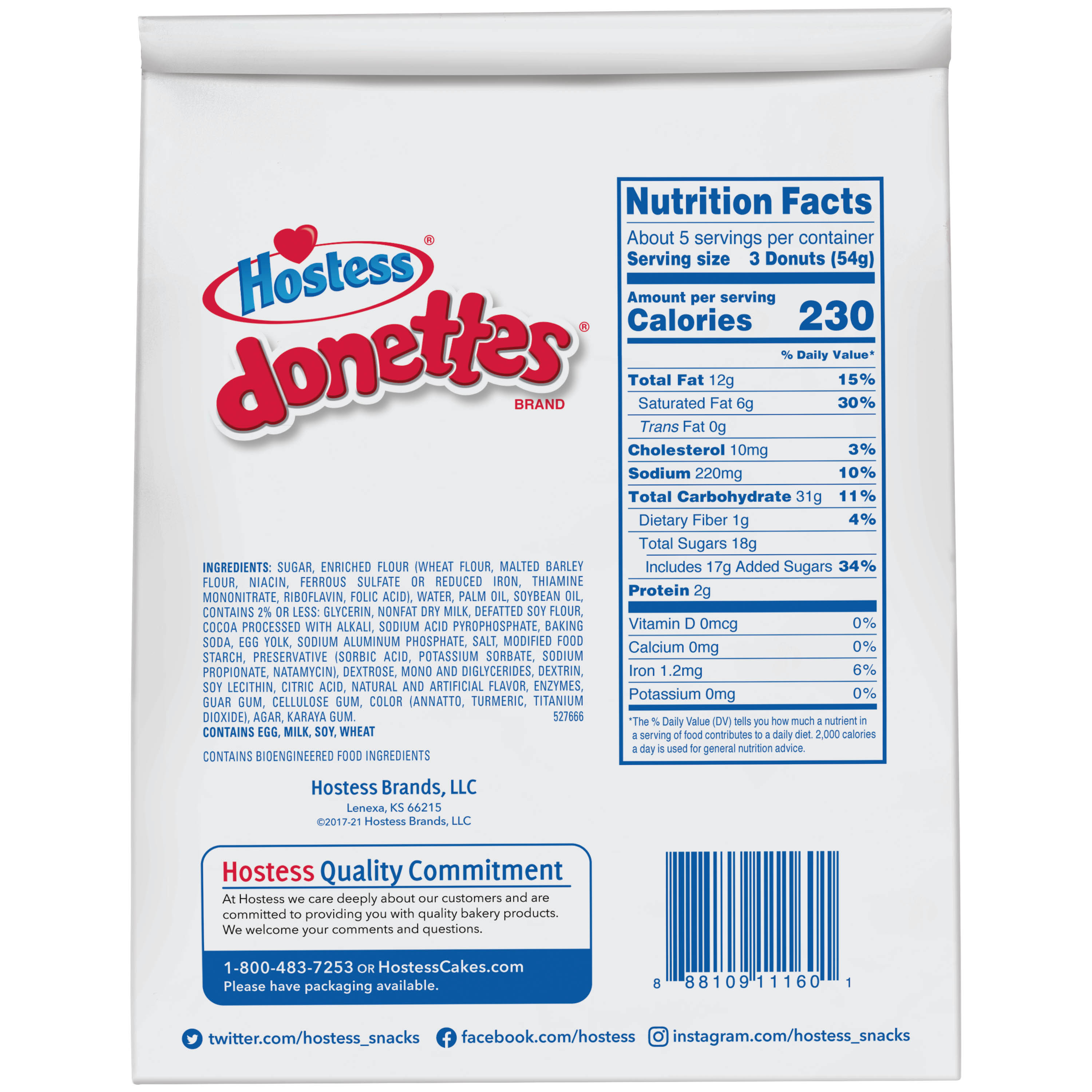HOSTESS Hot Cocoa & Marshmallow Flavored DONETTES Donuts Bag, 10 oz - image 4 of 10