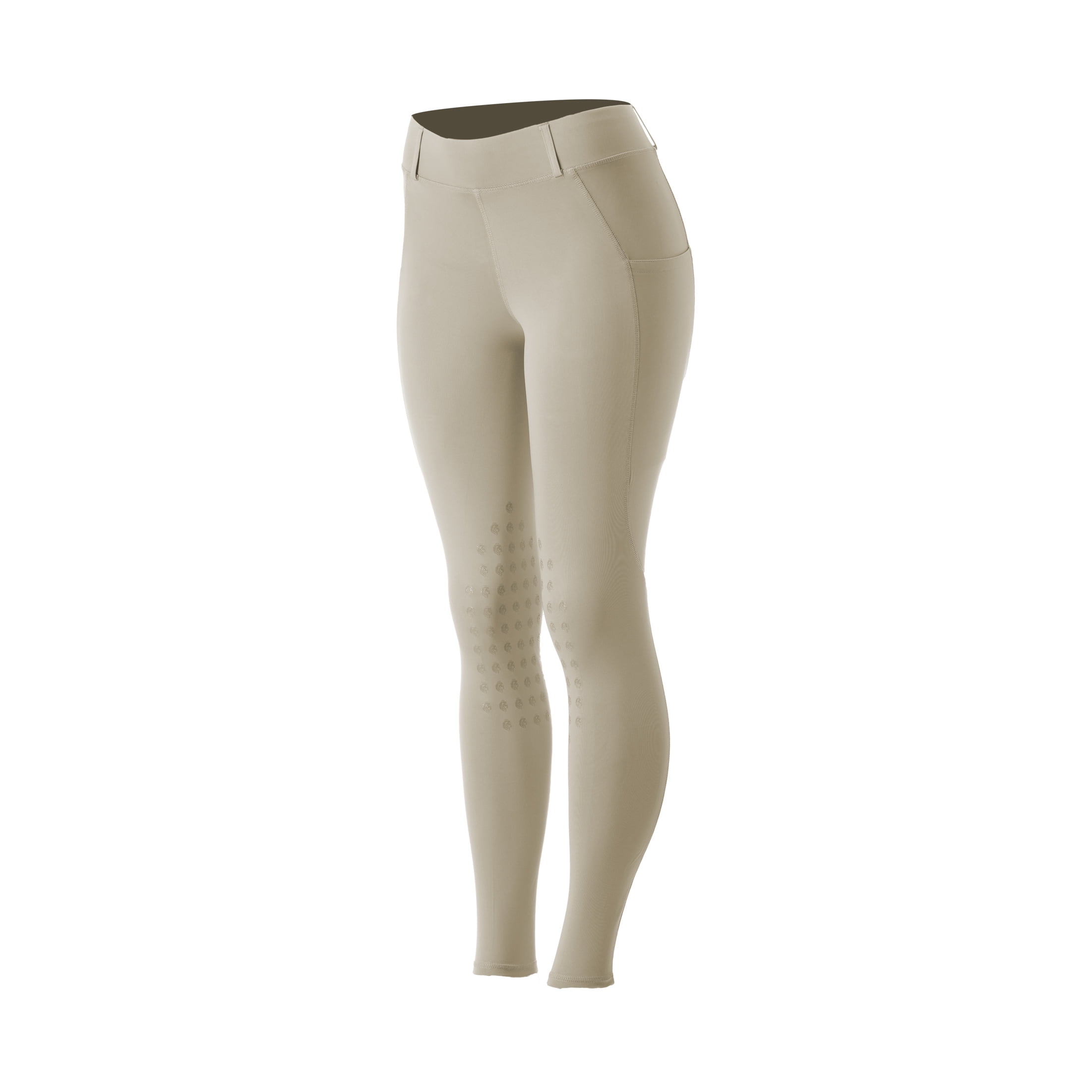 Equinavia Classic Womens Equestrian Silicone Knee Patch Breeches with Phone Pockets | Horse Riding Pants Schooling Tights