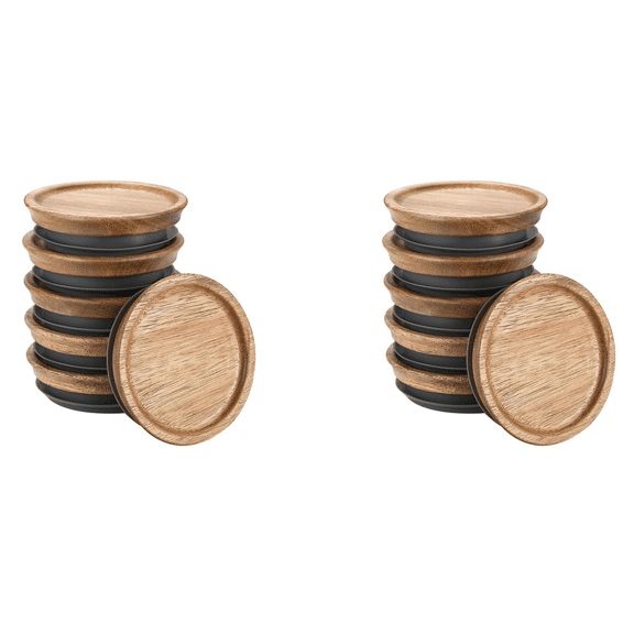 12 Sealed Wooden Storage Lids Set,Wooden Lids for Ball,Kerr Jars,Food Grade Material,Airtight for Jars 72mm
