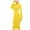 Yellow, variant on YWDJ Long Fall Dresses for Women 2022 Women Fashion Slim High Neck Long Dress Long Sleeve Pure Color Dress Black S