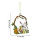 thumbnail image 2 of Adorno de madera para colgar con forma de conejito de Pascua y flores, artesanía de madera para la decoración navideña, 2 of 4