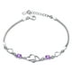 thumbnail image 1 of 925 pulsera de plata ajustable brazalete pulseras de corazón para las mujeres niñas Cubic Zirconia piedra de nacimiento 1pc, 1 of 3