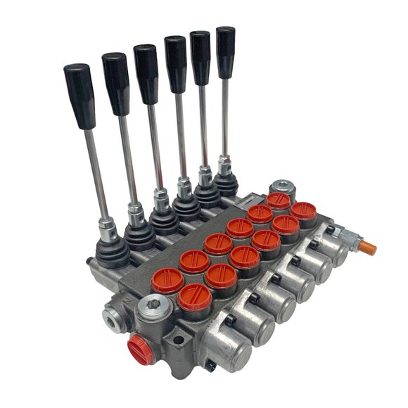 Magister Hydraulic Directional Control Valve 13 GPM with 6 Spools Monoblock 4-way tandem center