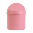 thumbnail image 1 of Mini Desktop Trash Can, PP Compact Intimate Lid Design Trash Can for Home Kitchen Desk Bedroom Living Room[Pink], 1 of 4