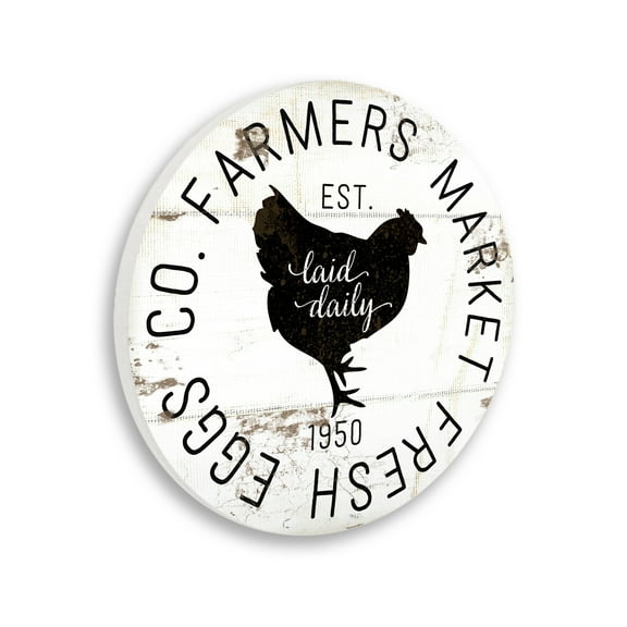 Stupell Industries Fresh Egg Co Vintage Sign Farm Chicken,12 x 12,Design By Jennifer Pugh