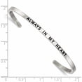 thumbnail image 4 of Stainless Steel Polished Enamel/Crystal Always In My Heart 3mm Bangle Made China -Jewelry By Sweet Pea, 4 of 7